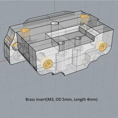 Ngàm gắn Orbiter v2.0 (Orbiter2) cho Voron 2.4 r2 Afterburner