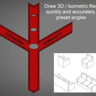 3DStencil V1 – Stencil hỗ trợ vẽ isometric & bản vẽ kỹ thuật
