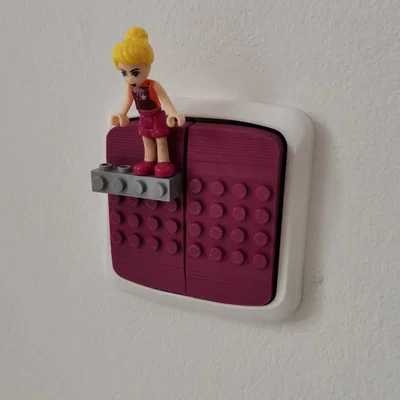 Lego vypínač - Lego switch (ốp công tắc ABB kiểu LEGO)