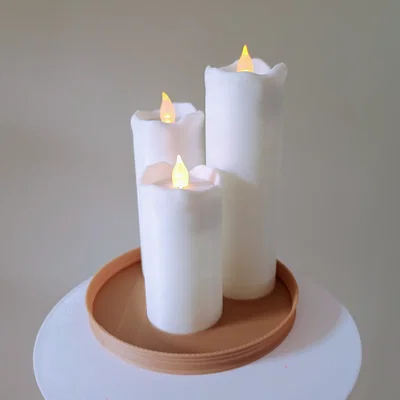 Bộ nến giả (Fake Candle set) trang trí nhà cửa bằng in 3D
