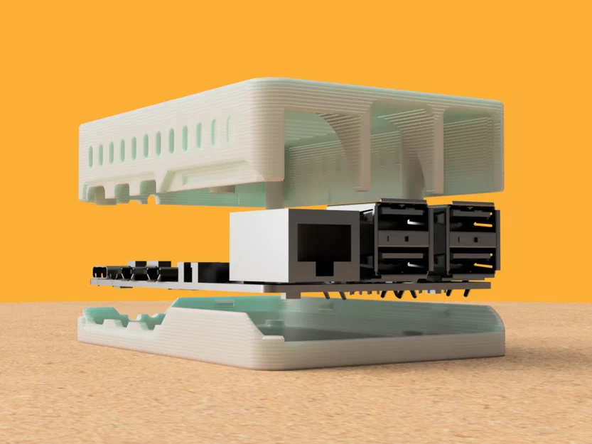 Vỏ Snap-fit Slim/Minimal cho Raspberry Pi 5 (low-profile cooler) - Image 2