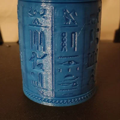 Ống cắm bút họa tiết Ai Cập cổ đại in 3D độc đáo