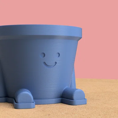 Chậu cây mặt cười dễ thương (Smiley Guy Plant Pot) in 3D