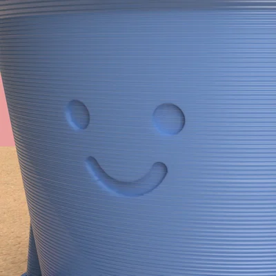 Chậu cây mặt cười dễ thương (Smiley Guy Plant Pot) in 3D