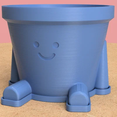 Chậu cây mặt cười dễ thương (Smiley Guy Plant Pot) in 3D