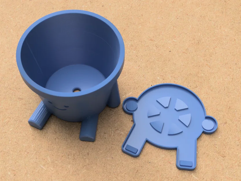 Chậu cây mặt cười dễ thương (Smiley Guy Plant Pot) in 3D - Image 4