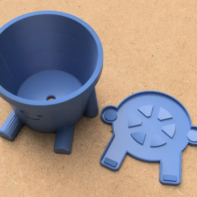 Chậu cây mặt cười dễ thương (Smiley Guy Plant Pot) in 3D