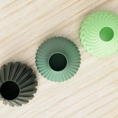 Bộ ba bình hoa mini trang trí (Mini Vase Set of 3) - File in 3D