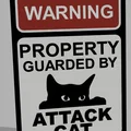 Biển cảnh báo Attack Cat Modular: Trang trí độc lạ cho fan yêu mèo - Thumbnail 1