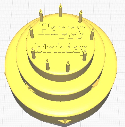 Mô hình bánh sinh nhật 3D (Birthday Cake) thiết kế trang trí đẹp mắt - Image 3