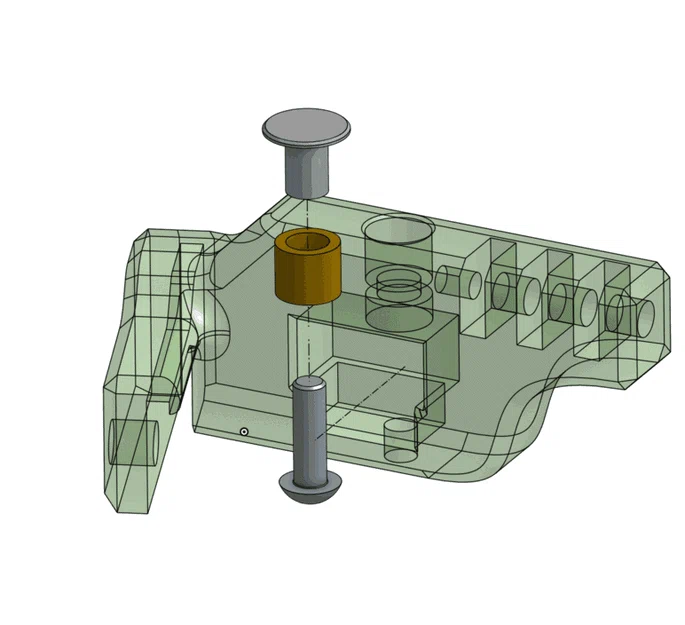 Voron 0.2: Auto Z nozzle touch switch + wiper (cho Kirigami bed frame) - Image 2