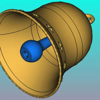 Mô hình quả chuông Giáng sinh (Glöckchen) in 3D đẹp mắt