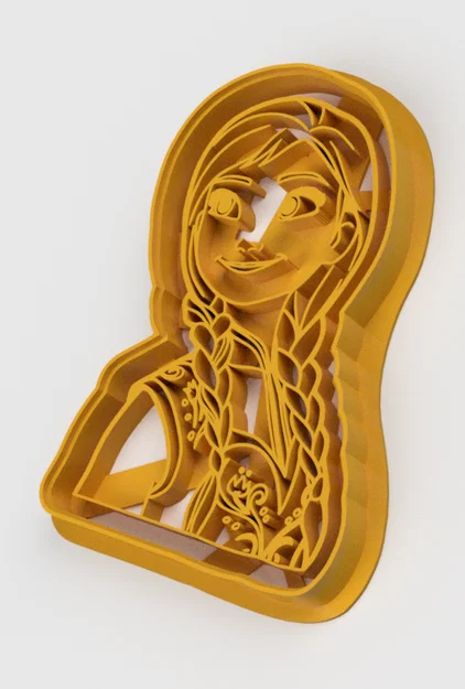 Anna (Frozen) – Khuôn cắt bánh quy in 3D - Image 1