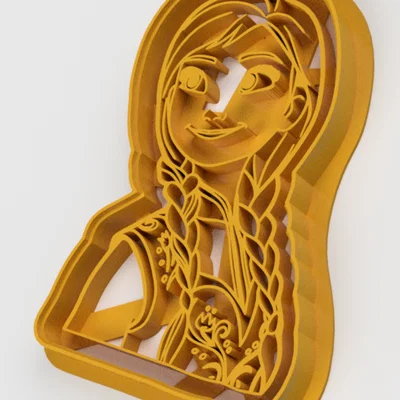 Anna (Frozen) – Khuôn cắt bánh quy in 3D