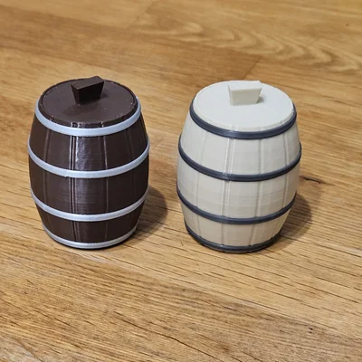 Barrel (Thùng gỗ) có nắp & vòng rời để phối màu
