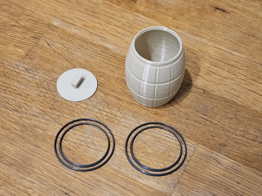 Barrel (Thùng gỗ) có nắp & vòng rời để phối màu - Image 2
