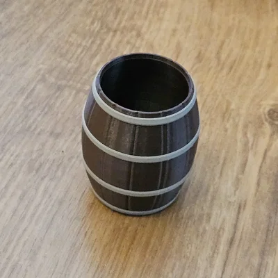 Barrel (Thùng gỗ) có nắp & vòng rời để phối màu