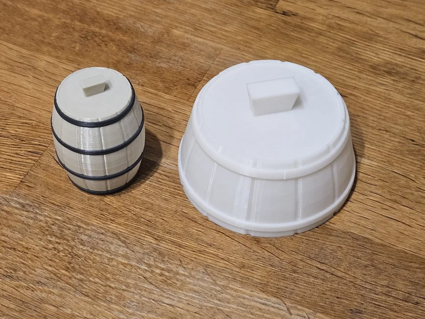 Barrel (Thùng gỗ) có nắp & vòng rời để phối màu - Image 4
