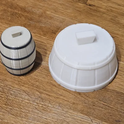 Barrel (Thùng gỗ) có nắp & vòng rời để phối màu