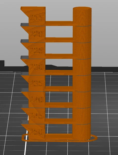 Mẫu tháp kiểm tra nhiệt độ in 3D cho nhựa PETG (Heat Tower) - Image 1