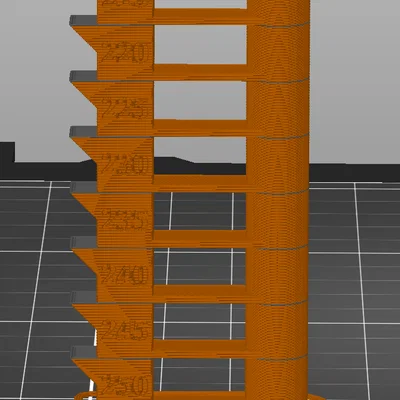 Mẫu tháp kiểm tra nhiệt độ in 3D cho nhựa PETG (Heat Tower)