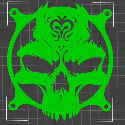 Lưới tản nhiệt quạt 120mm hình đầu lâu siêu ngầu cho PC