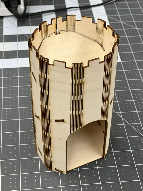 Dice Tower Flat-Pack Living Hinge cắt laser (lắp ráp nhanh) - Image 9