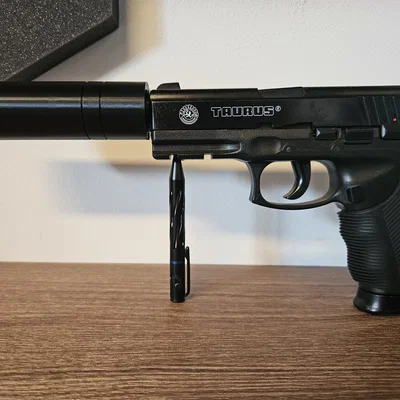 Bộ giảm thanh in 3D hầm hố cho súng Airsoft Taurus