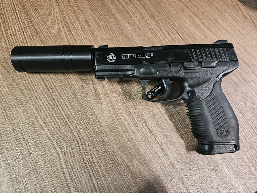 Bộ giảm thanh in 3D hầm hố cho súng Airsoft Taurus - Image 4