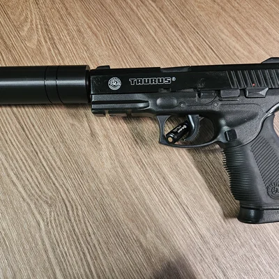 Bộ giảm thanh in 3D hầm hố cho súng Airsoft Taurus