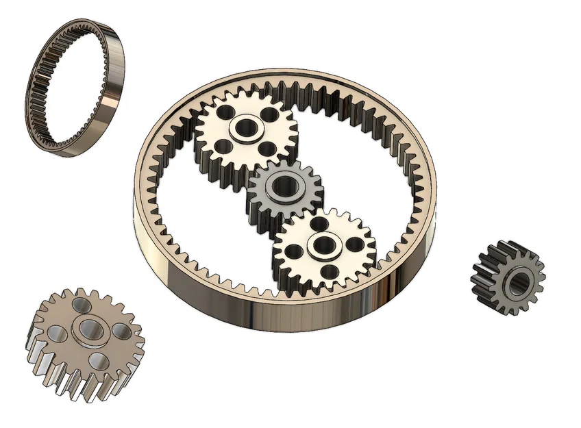 Mô hình bộ truyền bánh răng hành tinh (Planetary Gear) 3D - Image 1