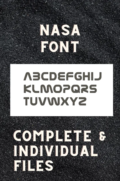 Nasa Font Alphabets - Mẫu chữ NASA dạng 3D - Image 1