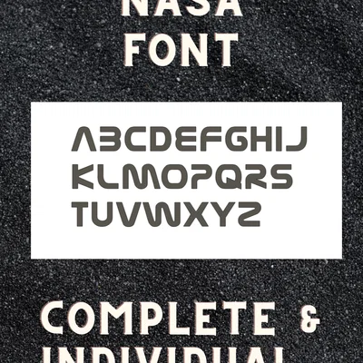 Nasa Font Alphabets - Mẫu chữ NASA dạng 3D