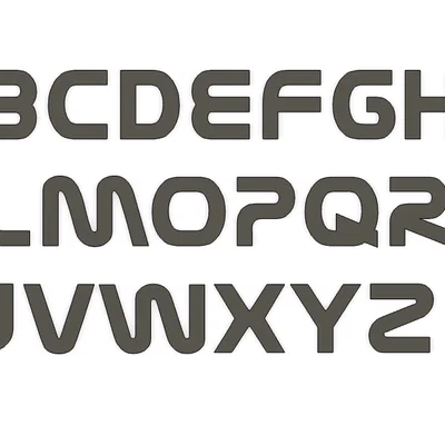 Nasa Font Alphabets - Mẫu chữ NASA dạng 3D