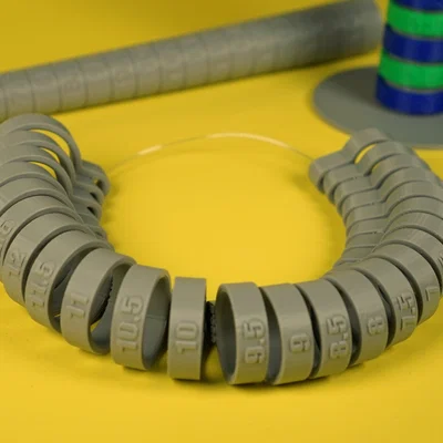 Bộ đo size nhẫn + Bảng quy đổi quốc tế (Ring Sizing Kit + International Guide)
