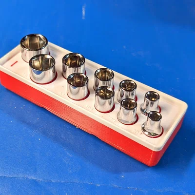 Khay Gridfinity giữ đầu tuýp 1/4" Pittsburgh Harbor Freight (SAE)