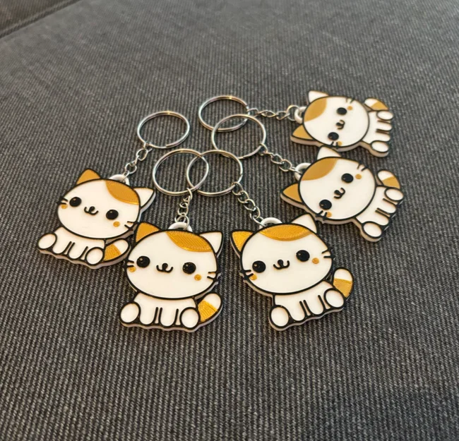 Móc khóa mèo con 3D dễ thương - Quà tặng handmade độc đáo - Image 1