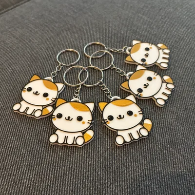 Móc khóa mèo con 3D dễ thương - Quà tặng handmade độc đáo