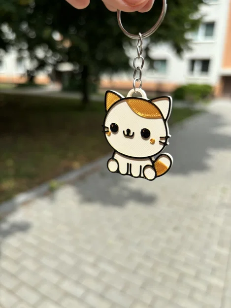 Móc khóa mèo con 3D dễ thương - Quà tặng handmade độc đáo - Image 2