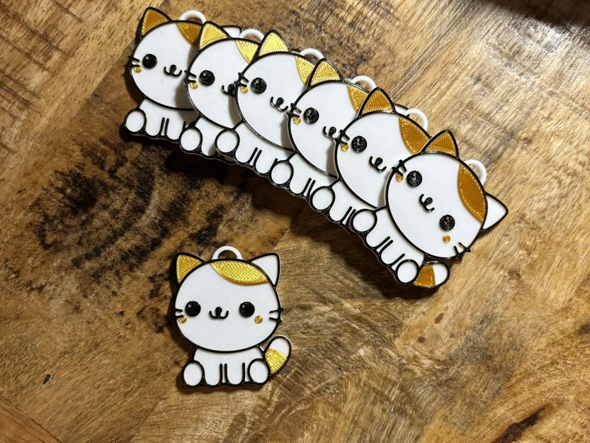 Móc khóa mèo con 3D dễ thương - Quà tặng handmade độc đáo - Image 4