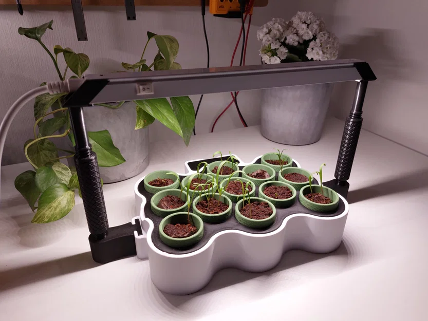 Seed Starter – Bộ ươm hạt tự tưới, chỉnh khoảng cách đèn - Image 1
