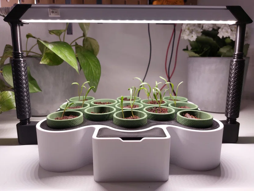 Seed Starter – Bộ ươm hạt tự tưới, chỉnh khoảng cách đèn - Image 2