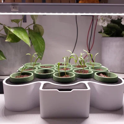 Seed Starter – Bộ ươm hạt tự tưới, chỉnh khoảng cách đèn