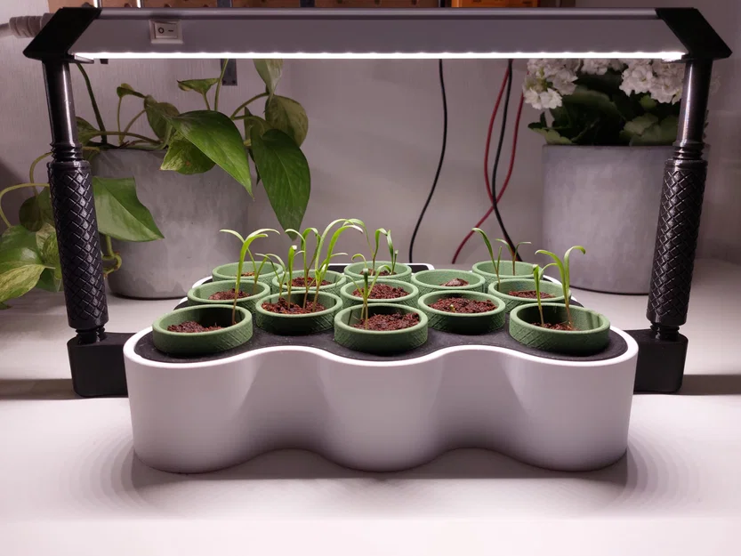 Seed Starter – Bộ ươm hạt tự tưới, chỉnh khoảng cách đèn - Image 3