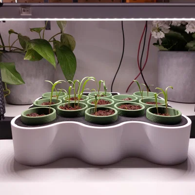 Seed Starter – Bộ ươm hạt tự tưới, chỉnh khoảng cách đèn