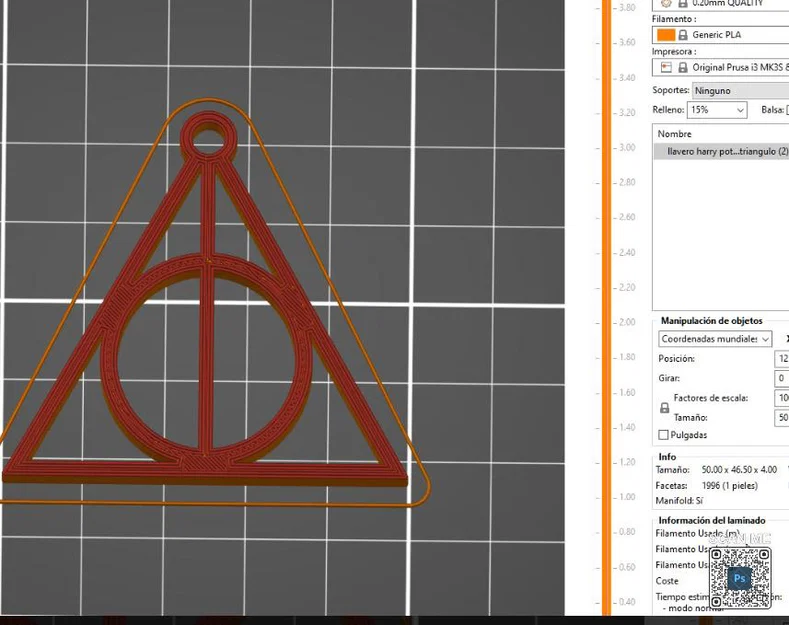 Móc khóa Bảo bối Tử thần Harry Potter in 3D siêu chất - Image 3