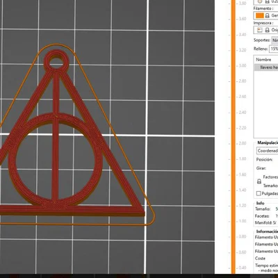 Móc khóa Bảo bối Tử thần Harry Potter in 3D siêu chất