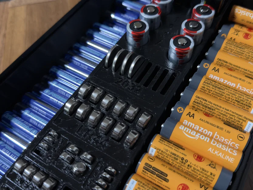 Hộp sắp xếp lưu trữ pin Gridfinity Battery Hoarder 4x6 - Image 2