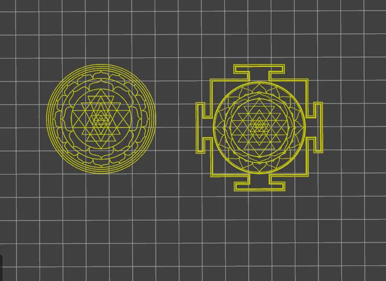 Mô hình Sri Yantra Ấn Độ in 3D trang trí tinh xảo - Image 1