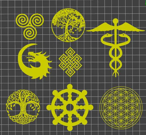 Bộ sưu tập các biểu tượng tâm linh và bảo hộ - File 3D STL độc đáo - Image 1